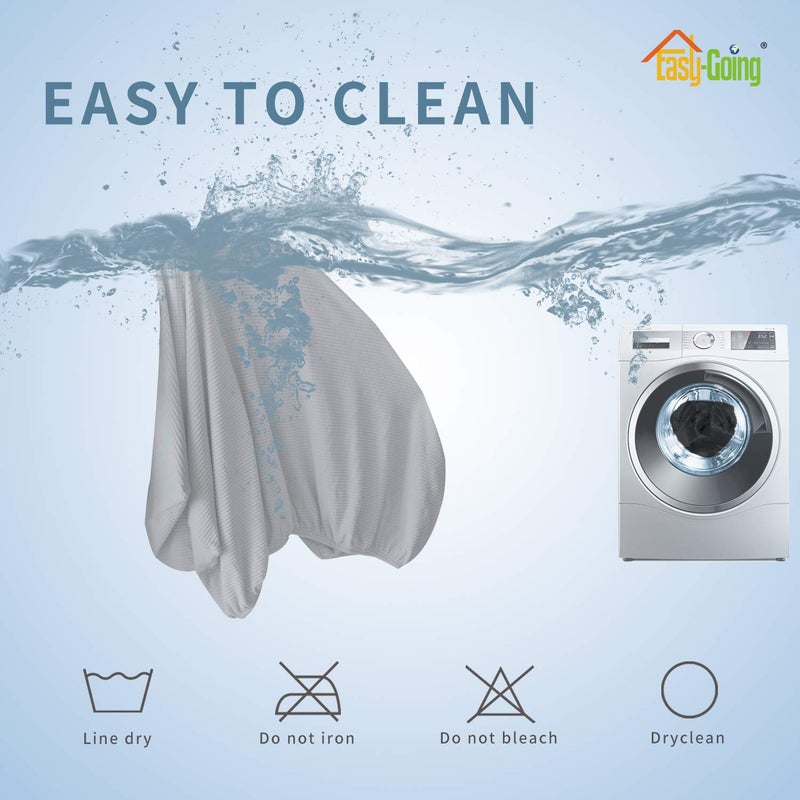 Easy-Going Stretch Cushion Cover Sofa Cushion Furniture Protector Sofa Seat Sofa Slipcover Sofa Cover Soft Flexibility with Elastic Bottom(Sofa Cushion, Silver Gray) - Image 5